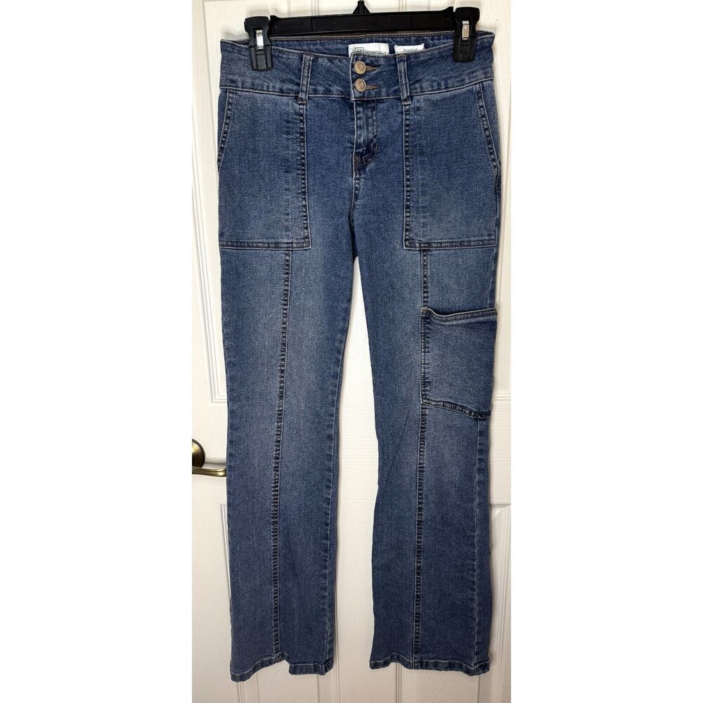 REgeneration by Celebrity Pink Junior Jeans 5/27 Cargo Bootcut Patch Pockets